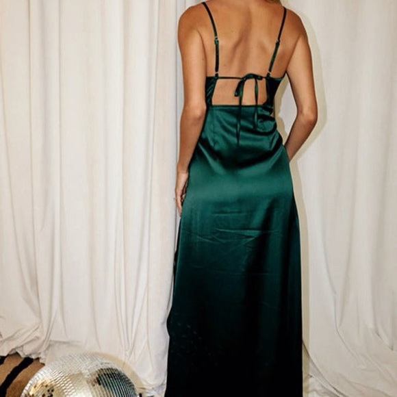 Christa Emerald Ruffle Maxi Dress - Picture 3 of 3